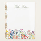 可愛いカラフル水彩野草フローラ プランナー手帳 (正面)