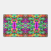 可愛いカラフル測定抽象芸術ネオン部族iPad f デスクマット (正面)