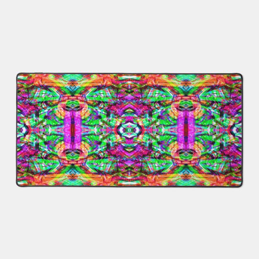 可愛いカラフル測定抽象芸術ネオン部族iPad f デスクマット (正面)