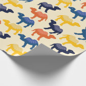 可愛いカラフル漫画のラクダ模様 ラッピングペーパー (角)