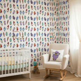 可愛いカラフル漫画の鳥の子供の壁紙 壁紙