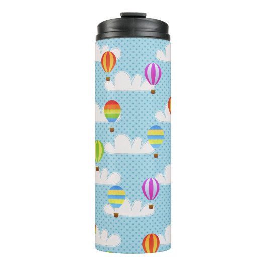 可愛いカラフル熱気球パターン タンブラー (正面)