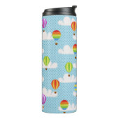 可愛いカラフル熱気球パターン タンブラー (回転左)