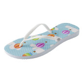 可愛いカラフル熱気球パターン ビーチサンダル (アングル)