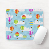 可愛いカラフル熱気球パターン マウスパッド (マウス)