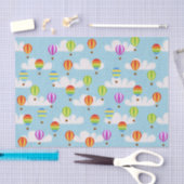 可愛いカラフル熱気球パターン 薄葉紙 (クラフト)