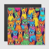 可愛いカラフル犬ハッピードッグ (正面/裏面)
