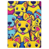 可愛いカラフル犬ハッピードッグ クリップボード (裏面)