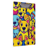 可愛いカラフル犬ハッピードッグ クリップボード (右)