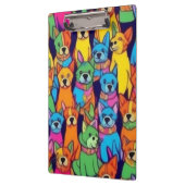 可愛いカラフル犬ハッピードッグ クリップボード (左)