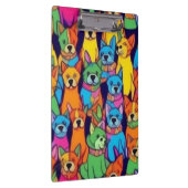 可愛いカラフル犬ハッピードッグ クリップボード (右)
