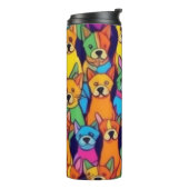 可愛いカラフル犬ハッピードッグ タンブラー (回転左)