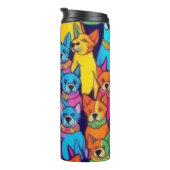 可愛いカラフル犬ハッピードッグ タンブラー (回転右)