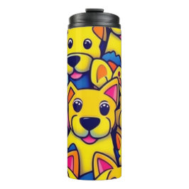 可愛いカラフル犬ハッピードッグ タンブラー