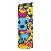 可愛いカラフル犬ハッピードッグ タンブラー (回転左)