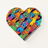 可愛いカラフル犬ハッピードッグ ノートブック (裏面)