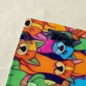 可愛いカラフル犬ハッピードッグ ビーチタオル (インサイチュ)