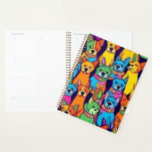 可愛いカラフル犬ハッピードッグ プランナー手帳 (ディスプレー)