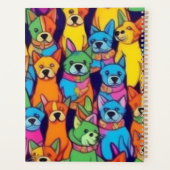 可愛いカラフル犬ハッピードッグ プランナー手帳 (裏面)