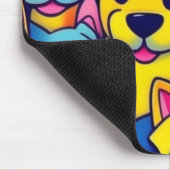 可愛いカラフル犬ハッピードッグ マウスパッド (コーナー)