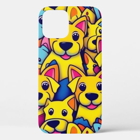 可愛いカラフル犬ハッピードッグ Case-Mate iPhoneケース (裏面)