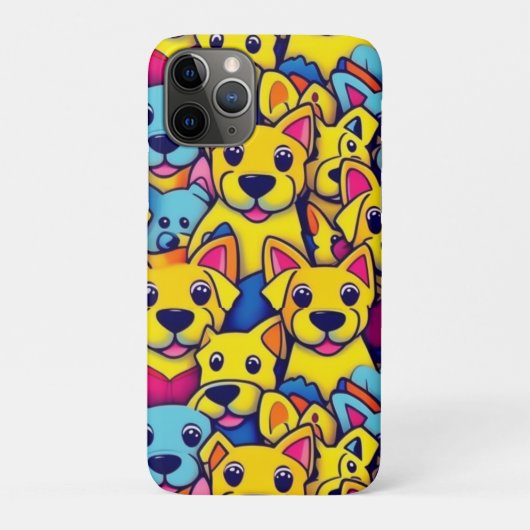 可愛いカラフル犬ハッピードッグ Case-Mate iPhoneケース (裏)