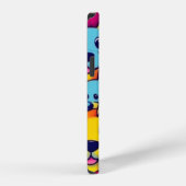 可愛いカラフル犬ハッピードッグ iPhoneケース (右側面)