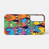 可愛いカラフル犬ハッピードッグ SAMSUNG GALAXYケース (裏面横)