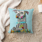 可愛いカラフル犬養子縁組装飾用クッション クッション (ブランケット)