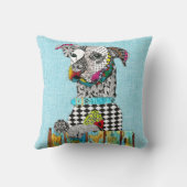 可愛いカラフル犬養子縁組装飾用クッション クッション (裏面)