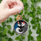 可愛いカラフル猫 キーホルダー (手)