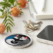 可愛いカラフル猫 キーホルダー (側面)