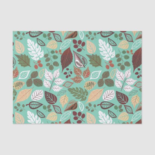 可愛いカラフル秋の葉柄3 薄葉紙 (正面)