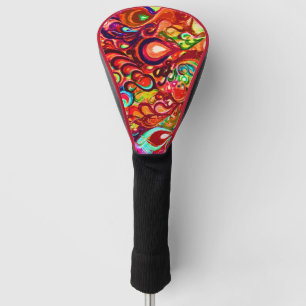 可愛いカラフル絵を描抽象芸術旋回Case-Mate iPhon ゴルフヘッドカバー