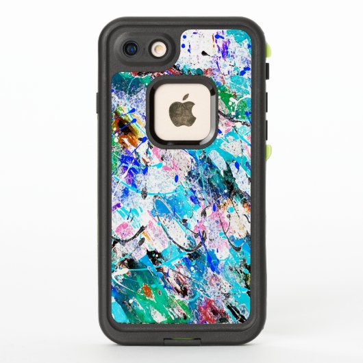 可愛いカラフル絵画フレスクデザイン LifeProof iPhoneケース (裏面)