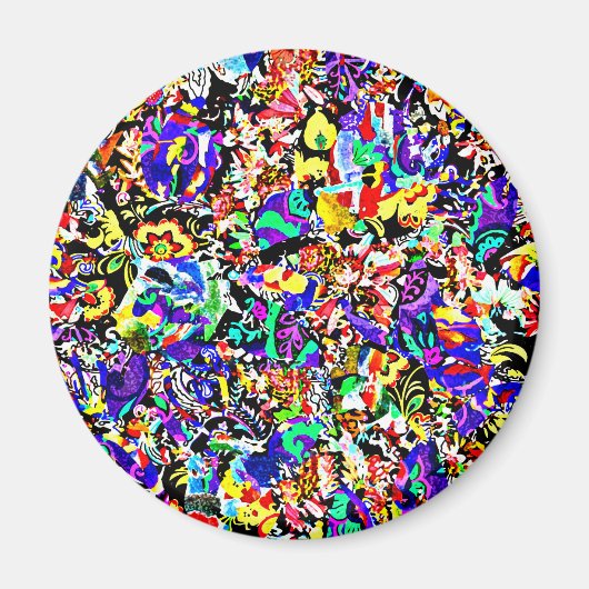 可愛いカラフル絵画抽象芸術のiPadエアーケース マグネット (正面)