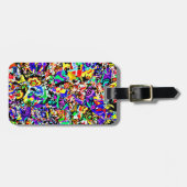 可愛いカラフル絵画抽象芸術のiPadエアーケース ラゲッジタグ (正面横)