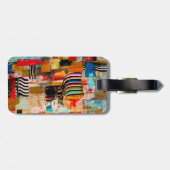 可愛いカラフル絵画抽象芸術装飾用クッション ラゲッジタグ (裏面横)