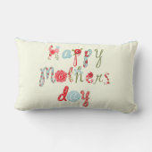 可愛いカラフル花手紙と母の日3 ランバークッション (裏面)