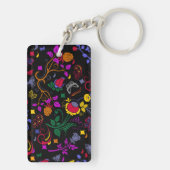 可愛いカラフル花柄 キーホルダー (裏面)
