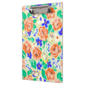 可愛いカラフル花柄 クリップボード (左)