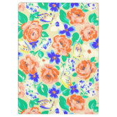 可愛いカラフル花柄 クリップボード (裏面)