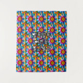 可愛いカラフル花柄 タペストリー (正面)