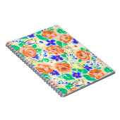 可愛いカラフル花柄 ノートブック (右側)