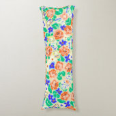 可愛いカラフル花柄 ボディピロー (正面縦)