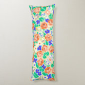 可愛いカラフル花柄 ボディピロー (裏面 (縦))