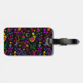 可愛いカラフル花柄 ラゲッジタグ (裏面横)