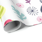 可愛いカラフル花柄 ラッピングペーパー (ロールコーナー)