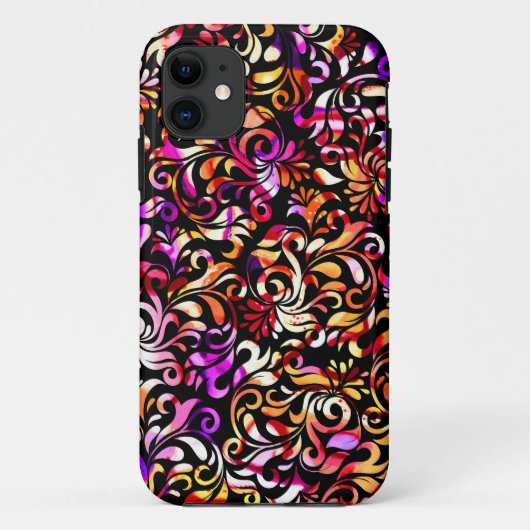 可愛いカラフル花柄 Case-Mate iPhoneケース (裏面)