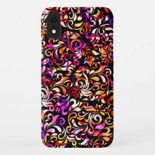 可愛いカラフル花柄 iPhone XRケース